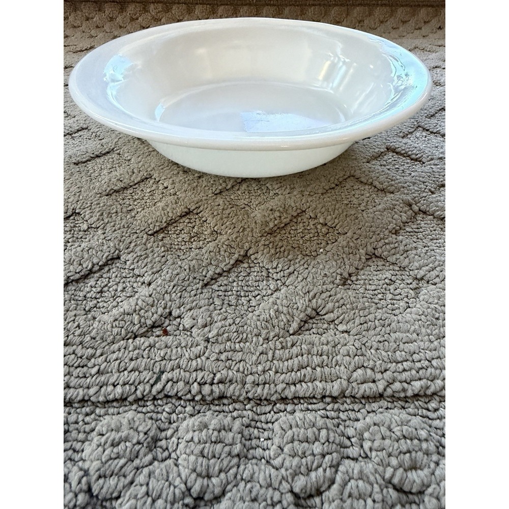Vintage Corning Military 1930s Serving Dish Pie Plate Heavy Milk Glass